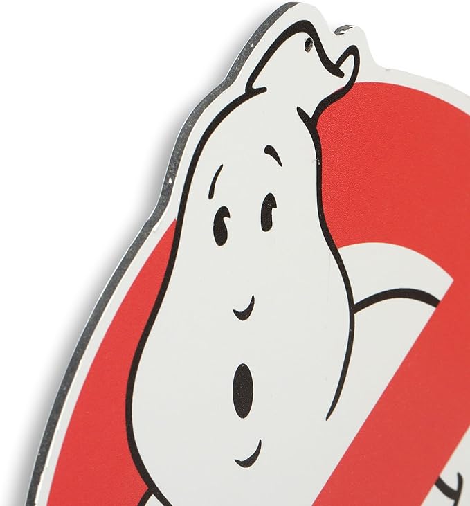Ghostbusters Classic Logo Metal Sign - Vintage Ghostbusters Sign for Man Cave, Movie Room or Halloween Decor