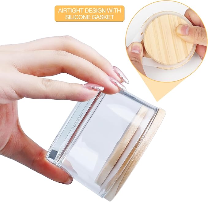 Thick Candle Jars for Making Candles 16 Pcs, 4 OZ Empty Jars with Wood Lids for Candle Making, Sample Container - Dishwasher Safe,Clear
