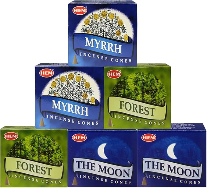 Forest The Moon Incense Cones & Holder Bundle Variety Pack from Hem Trumiri Insense Inscents Insencents Insence
