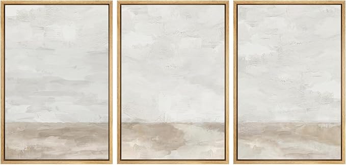SIGNWIN Framed Canvas Print Wall Art Set Mountain Majesty Colorful Dawn Over Pine Forests Abstract Modern Art Bohemian Decorative for Living Room, Bedroom, Office - 16"x24"x3 Natural