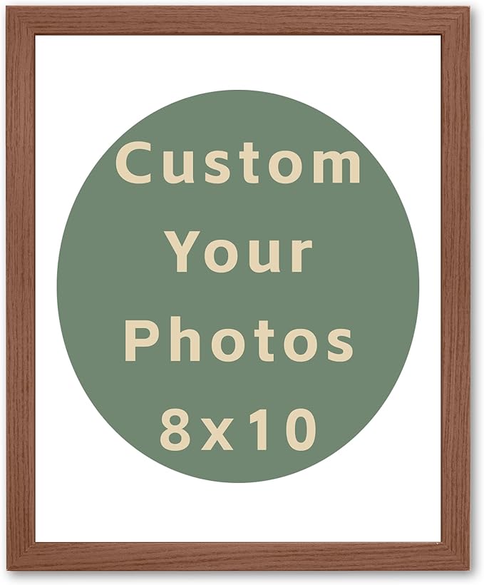 Framed Custom Your Canvas Wall Art Prints with Your Photos, Personalized Picture for Lover/Baby/Family/Pet Pictures Print 8x10In
