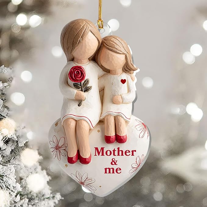 Jesuspirit Grandma & Grandchild Christmas Ornament – Grandma and Me, Acrylic Ornament for Grandmother, First 2025 (Mother and Me)