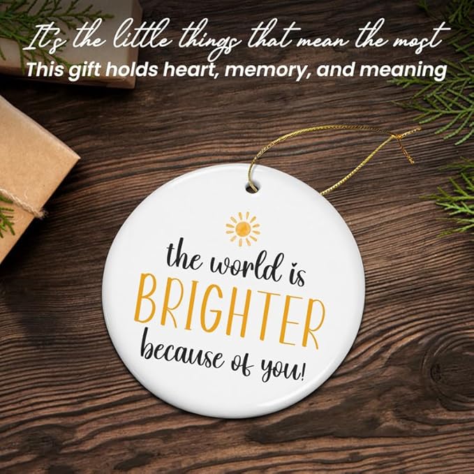 Christmas Inspirational Gifts for Women - Ceramic Christmas Ornaments 2025 for Tree Decorations - Thank You Appreciation Gifts for Coworkers Boss Nurse Teachers, Stocking Stuffers Ornaments