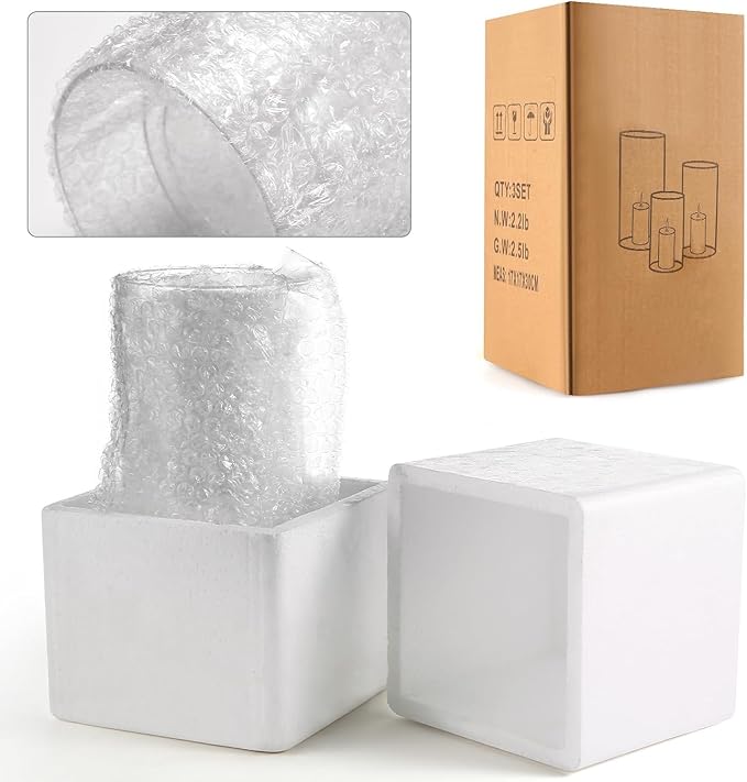 Hurricand 18 PCS Glass Candle Holders - Clear Cylinder Vases for Centerpieces, Wedding & Party Decoration