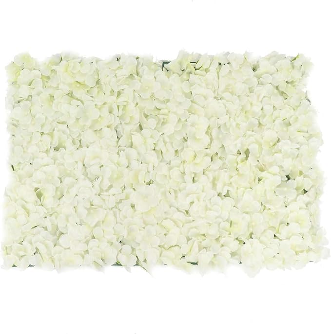 Efavormart 4 PCS Cream Silk Hydrangea Flower Mat Wall Wedding Event Decor for DIY Centerpieces Arrangements Party Decorations