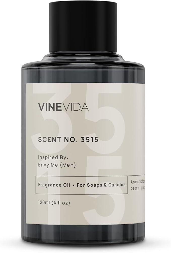 VINEVIDA Scent NO. 3515 Fragrance Oil - 120mL (4oz) - Inspired by: Envy Me (Men) Fragrance Oil for Candle Making - Made in USA Candle Scents Scents for Soap Making
