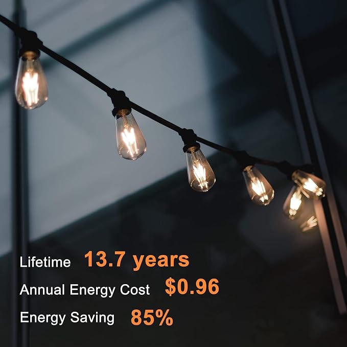 TJOY 24 Pack Vintage 8W ST58 LED Edison Light Bulbs, Dimmable, 60W Equivalent, 800Lumens, 2700K Warm White, E26 Base LED Filament Bulb, CRI80+, Antique Glass Style for Home, Bedroom, Office, Farmhouse