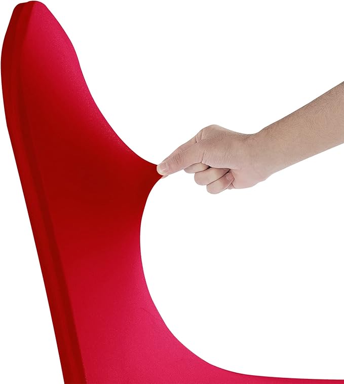 SuperO Waterproof Spandex Chair Cover 25PCS, Stretch Dining Chair Covers, Polyester Outdoor Chair Covers, Protector Stretch Chair Cover for Party Universal, Banquet, Wedding Event, Hotel(Red)