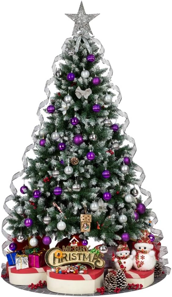 28ct Shatterproof Christmas Ball Ornaments in 4 Classic Finishes for Christmas Tree Decoration (Silver, 2.36“ Regular Size)