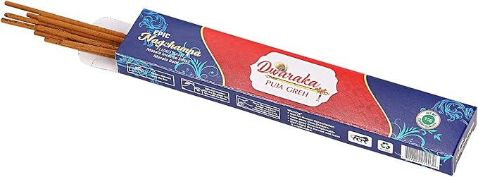 Dwaraka - Incense Sticks - Nag Champa Incense, 100 Sticks, All Natural, Chemical Free