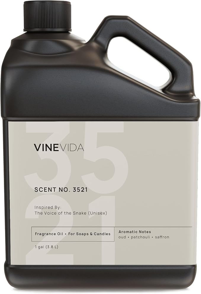VINEVIDA Scent NO. 3521 Fragrance Oil - 1 Gallon (8lbs) - Fragrance Oil for Candle Making - Made in USA Candle Scents Scents for Soap Making
