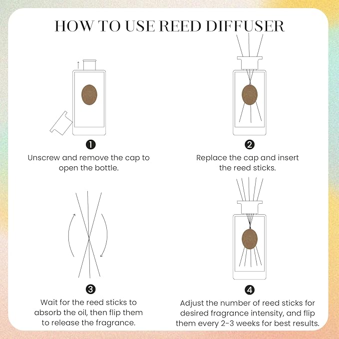 M&SENSE 10.14 oz Large Reed Diffuser Set | Pumpkin Apple Pie Scent Oil Diffuser with Sticks | Hotel Collection Non-Toxic Essential Oil |for Bedroom Bathroom Living Room