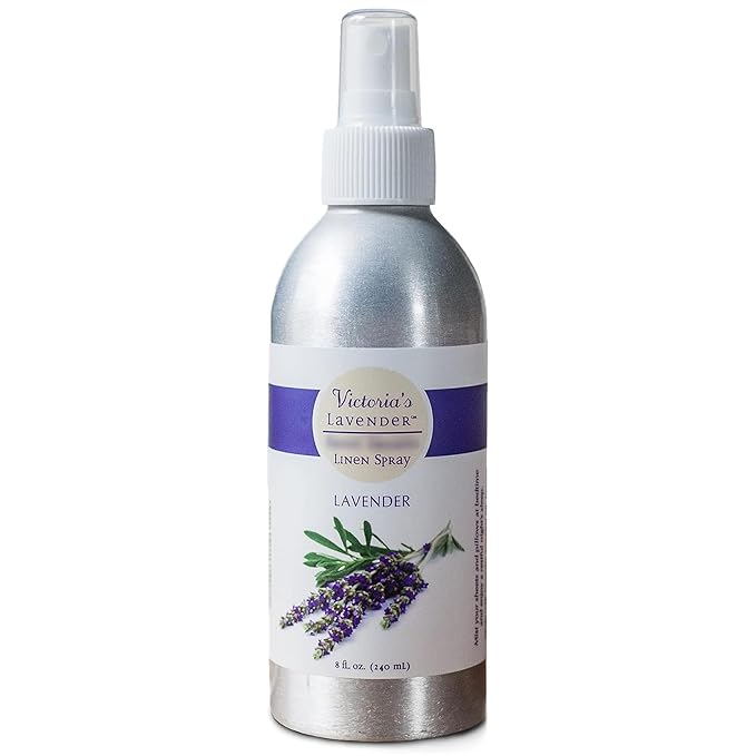 Victoria's Lavender Linen Spray for Bedding, Pillow Spray for Sleeping Better, Pure Lavender Essential Oil Handmade in Oregon, Made in USA (8 oz)