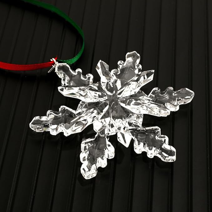 XIANGBAN 2025 Edition Snowflake Ornaments Crystal Christmas Ornaments Home Gifts (2023-Transparent)