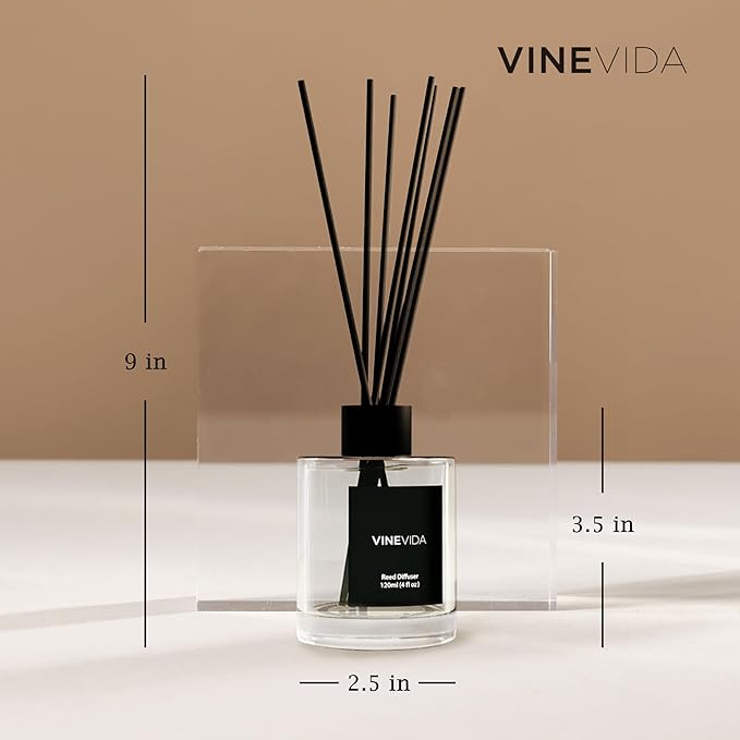 VINEVIDA Reed Diffuser for Home & Bathroom | Long-Lasting Scent Sticks Set | Oil Stick Diffuser | Bathroom Scent - Room Fragrance No. 1007 - Inspired by: Dream On & Westin Hotels