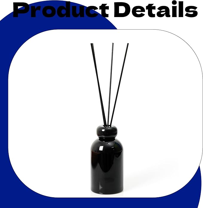 Black Fibre Reed Diffuser Sticks 50pcs 23cm x 3mm Black Fibre Reed Diffuser Sticks Thick Diffuser Reeds Sticks Diffuser Sticks for Diffuser Oils Fragrance Refill Fibre Reeds for Diffusers