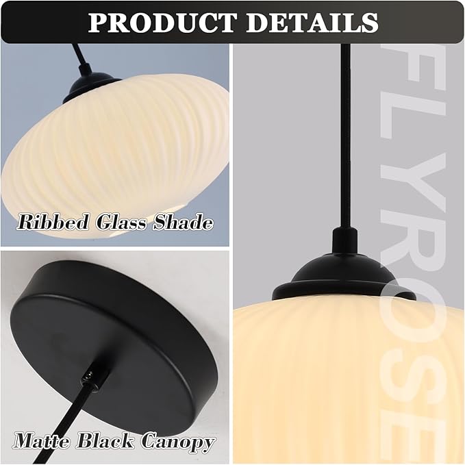 White Milk Glass Pendant Lights Kitchen Island Large Industrial Pendant Lighting Black Pendant Light Frosted Globe Ceiling Light Fixture