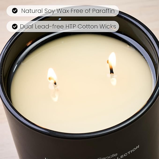 M&SENSE Natural Soy Candle| Espresso Love | 16.6 oz, 95H Burn | Minimalist Christmas Scented Candle for Relaxation, Gifting, Home Décor | for Bedroom, Office, Party Large