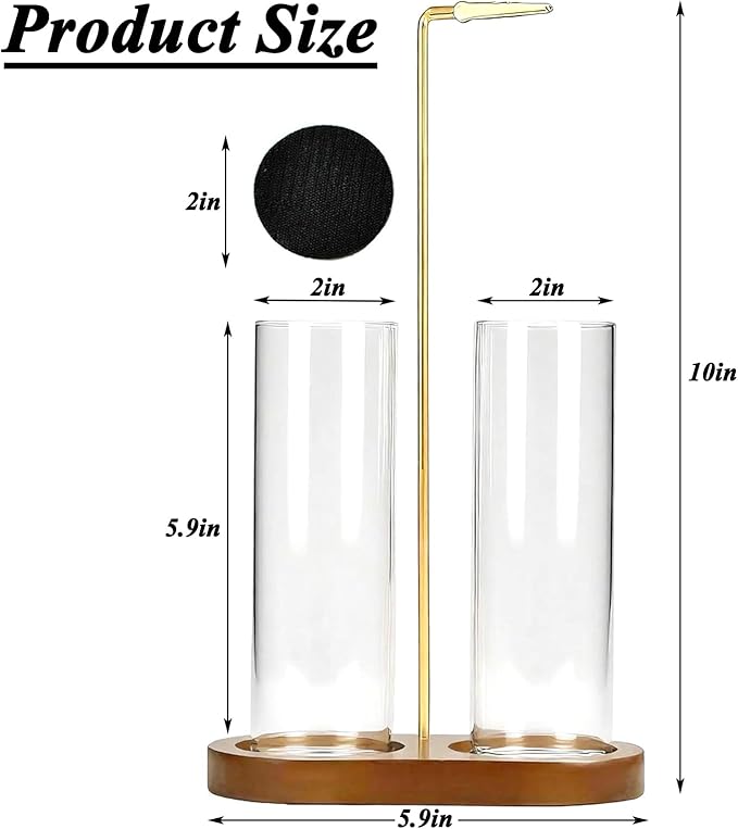 Glass Incense Holder, 2 in 1 Incense Holder for Sticks Incense Burner Holder with Storage & Sticky Pads, Anti-Ash Flying Incense Burne and Organizer Meditation Yoga Spa Room Decor