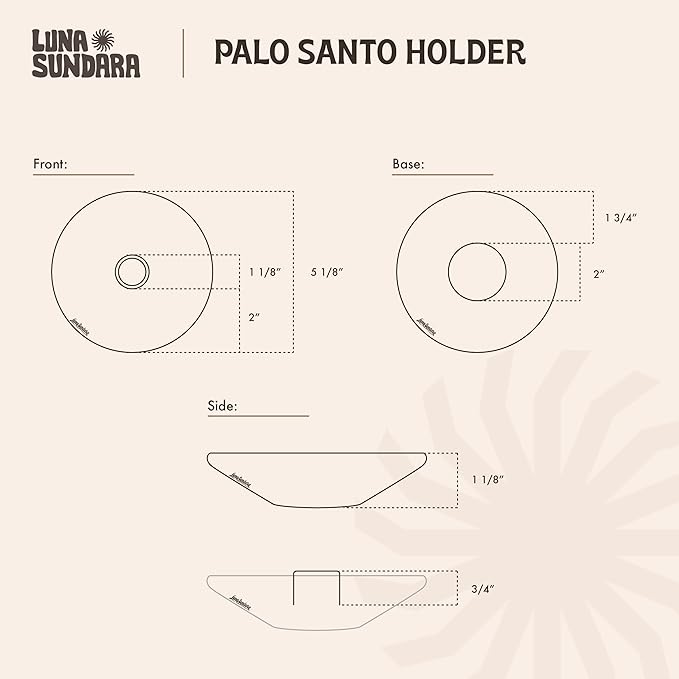 Luna Sundara Authentic Peru Pottery Palo Santo Stick Holder and Incense Holder with 5 Palo Santo Sticks Handmade Ceramic Smudge Bowl Sage Holder Black and White Gift Set