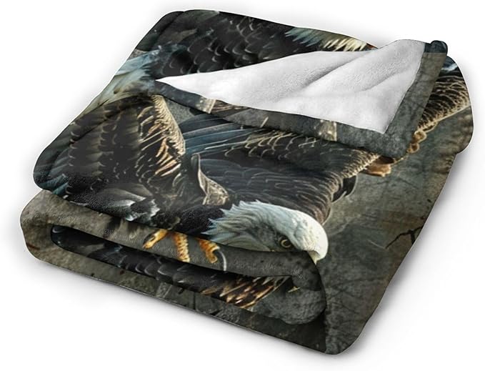 Tijuboni American Eagle Throw Blanket Eagle Gifts for Women Men Girls Boys Kids Adults Soft Flannel Fleece Blanket for Couch Sofa Bed Home Decor 40"x50"
