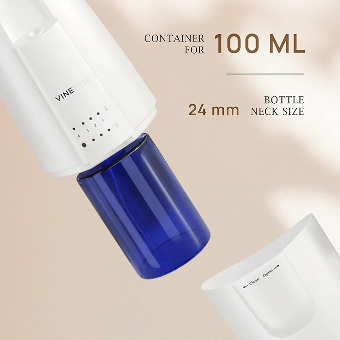 VINEVIDA Waterless Diffuser and 3 Top Selling Hotel Fragrance Oils - Essential Oil Diffuser for Home - Room Fragrance Air Diffuser [White Aroma Diffuser]