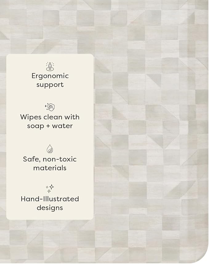 House of Noa Nama Standing Mat – Anti-Fatigue Cushioned Kitchen Mats for Floor | Ergonomic Bounce-Back Foam Kitchen Mats | Anti-Fatigue Mats for Kitchen & Standing | Georgia Clay | 22"x72"