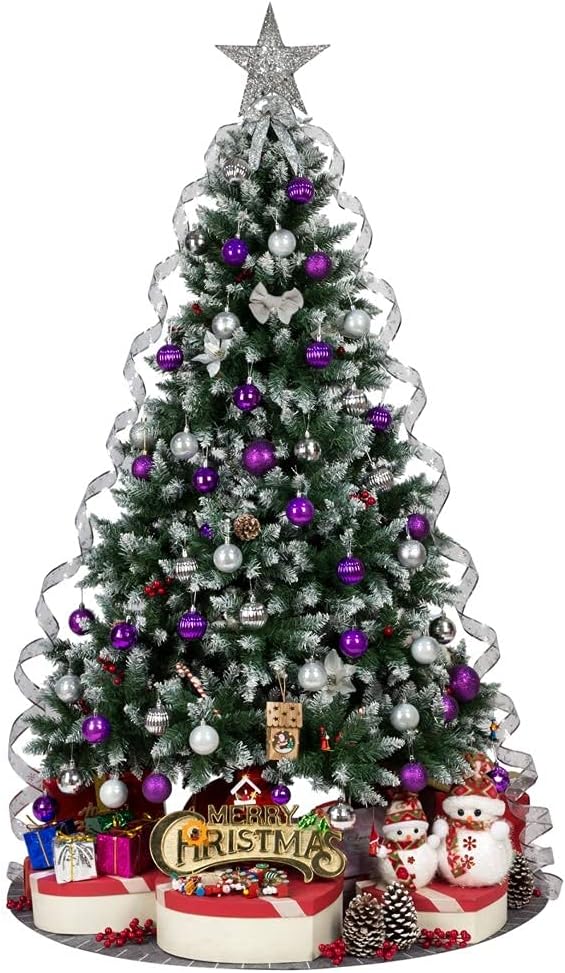Small Size 28ct shatterproof Christmas Ball Ornaments in 4 Classic finishes for Christmas Tree Decoration (Silver, 1.57“ Mini Size)