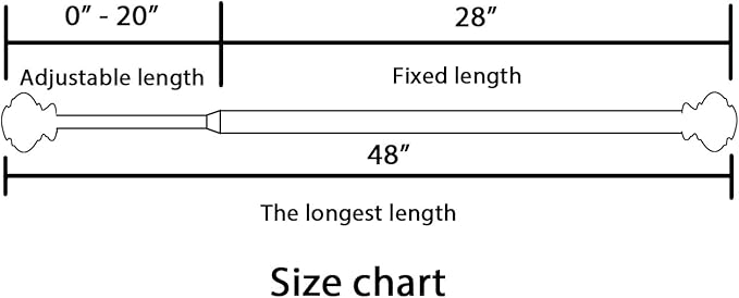 H.VERSAILTEX Window Curtain Rods for Windows 28 to 48 Inches Adjustable Decorative 3/4 Inch Diameter Single Window Curtain Rod Set with Classic Finials, Nickel
