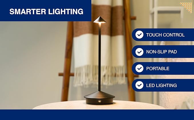 Modern Cordless LED Table Lamps Set of 2 – Rechargeable 5200 mAh Battery, Touch Dimming, 3 Color Modes, Compatible USB-C Charging | Stylish Portable Lamps for Bedroom, Living Room, Nightstand (Gold)