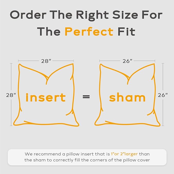 SAVORI Set of 2 Down and Feather Throw Pillow Inserts 28x28 Soft Fluffy Pillow Inserts with 100% Down-Proof Cotton Cover, Decorative Square Cushion Inner for Sofa Couch Bed-White