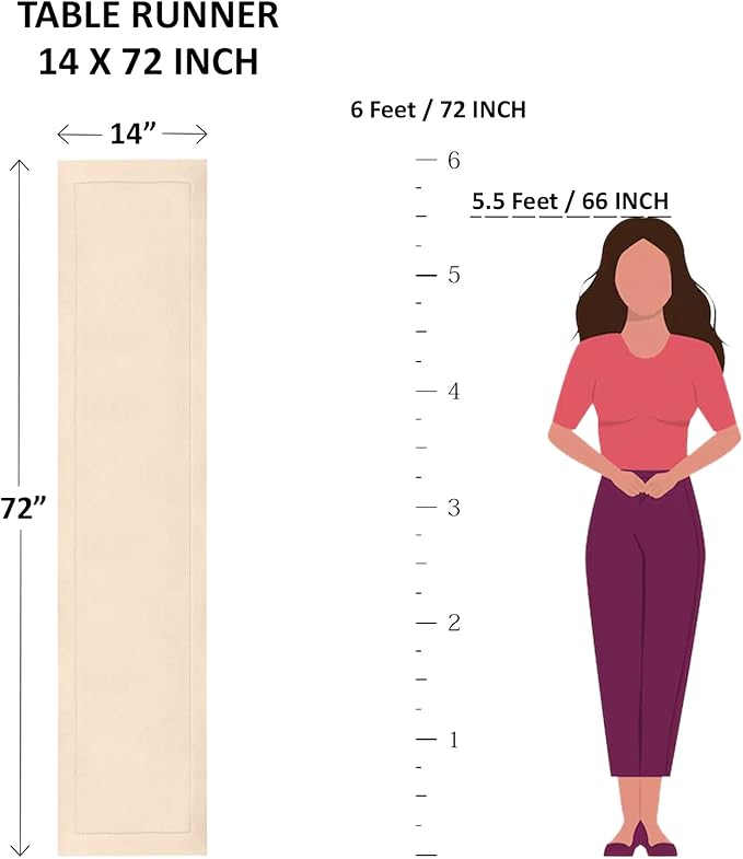 Solino Home Linen Table Runner 72 Inches Long - 100% Pure Linen Toffee Brown Table Runner 14 x 72 Inch - Diana Medium Weight