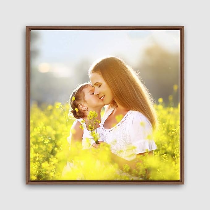 wall26 Framed Custom Canvas Wall Art for Living Room, Bedroom Canvas Prints for Home Decoration Ready to Hang - 24"x24", Natural Frame