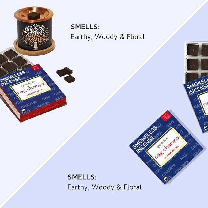 Nag Champa Incense Bricks & Burner - Super Set