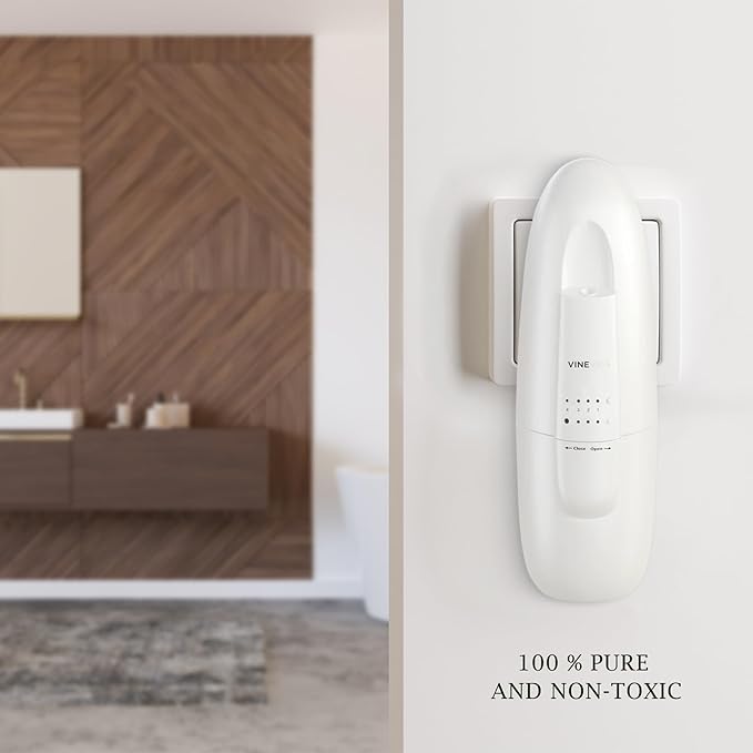 VINEVIDA Waterless Diffuser and 3 Top Selling Hotel Fragrance Oils - Essential Oil Diffuser for Home - Room Fragrance Air Diffuser [White Aroma Diffuser]