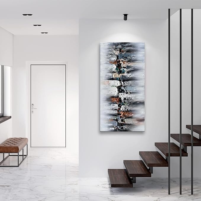 zoinart Hand Painted Modern Oil Paintings on Canvas Large Abstract Textured Canvas Wall Art, Abstract Paintings Framed Artwork for Home Decorations Ready to Hang