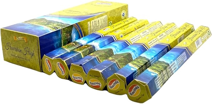 Govinda Incense - Hawaiian High - 120 Incense Sticks, Masala Coated Incense