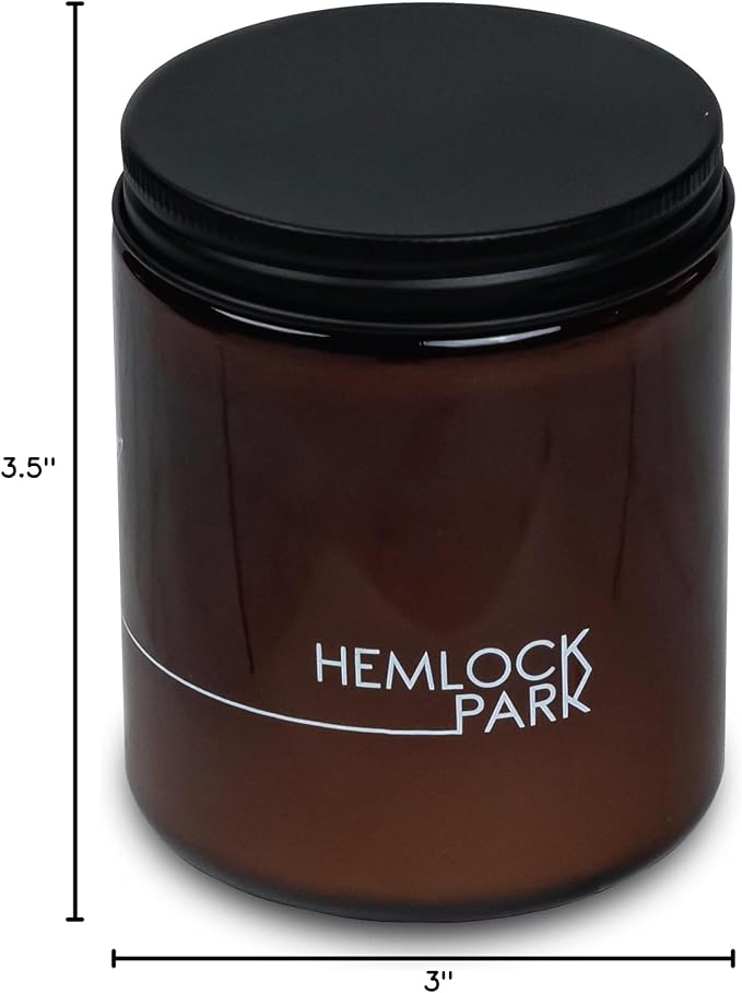 Hemlock Park Crackling Wood Wick Candle Handcrafted with Natural Coconut Wax (Standard 8 oz, Pomegranate Passion Fruit)