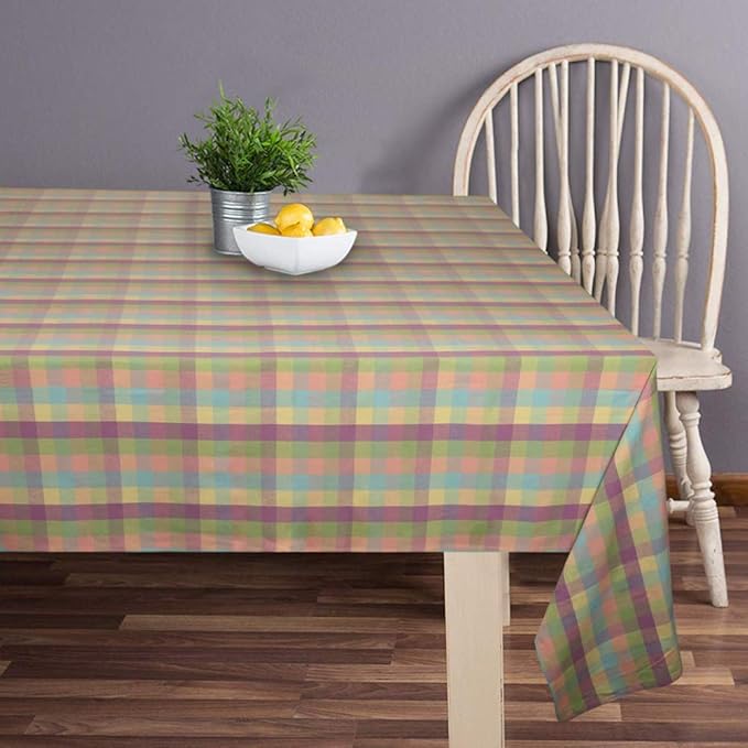 Urban Villa Easter Tablecloth Buffalo Check Table Cloth Tabletop Cover Kitchen Dining Tablecloth 100% Cotton Great Parties Wedding Holiday Dinner Easter Rectangle 60X84 Inches 6-8 Seats Table Cloth