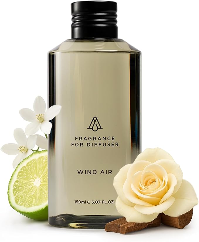 AromaPlan Hotel Scents Wind Air 5 Fl Oz (148ml), Home Luxury Aroma & Hotel Fragrance Diffuser Oil- Hotel Diffuser Oil for Aromatherapy- USA Made, Bigger Bottle, Bolder Aroma & Longer Lasting