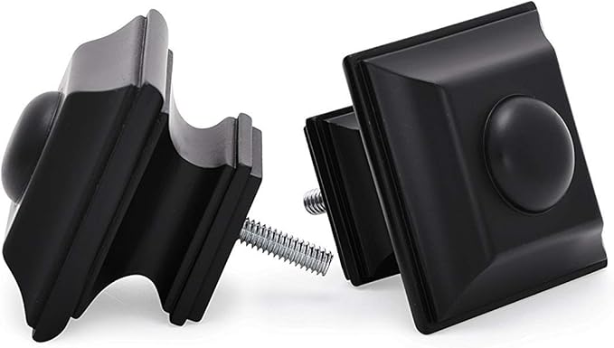 Ivilon Drapery Treatment Window Curtain Rod - Square Design 1 1/8 Rod. 120 to 240 Inch - Black
