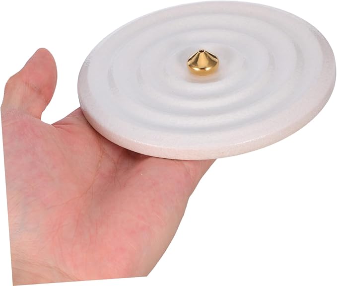 Ceramic Incense Holder with Decorative Tray for Sticks and Cones Modern Minimalist Japanese Burner for Meditation Living and Zen Home Decor White Ceramic Design