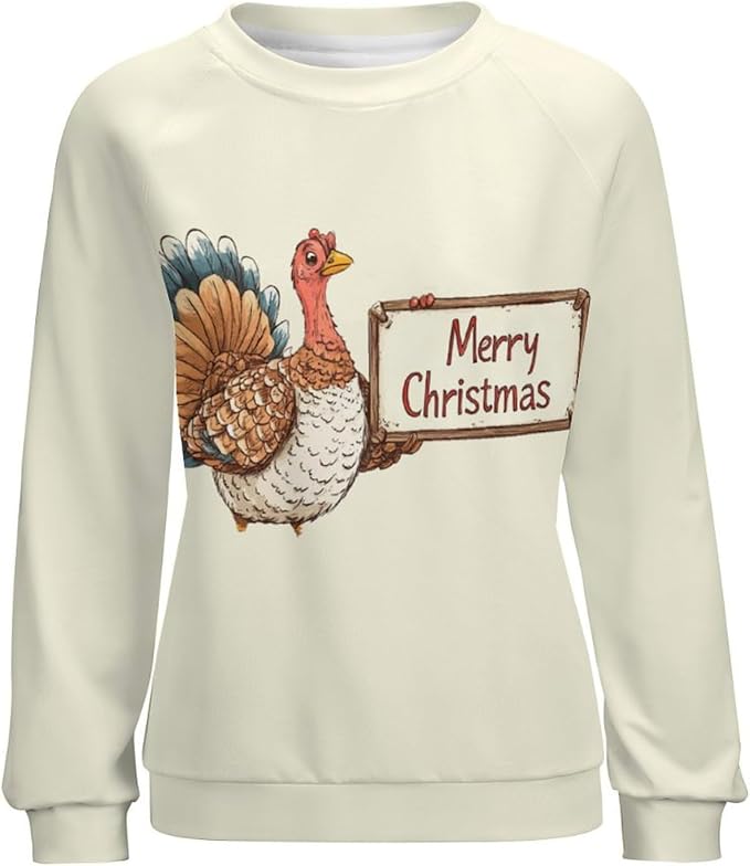 Thanksgiving Sweatshirt for Women Crewneck Pullover Casual Graphic Long Sleeve Shirts Sweater