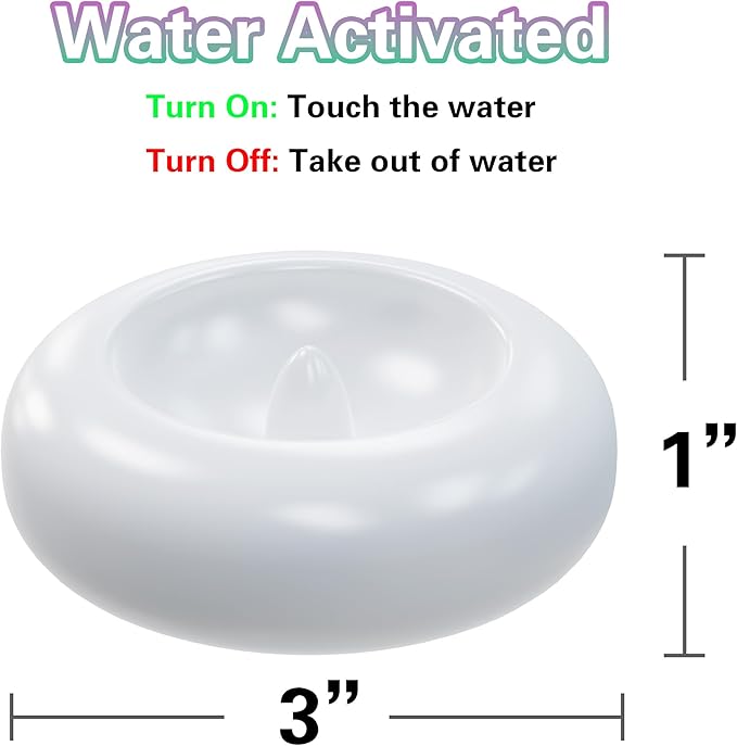 Aignis 24pcs LED Flameless Floating Candles, Burning Time Over 120 Hours, 3 Inch Plastic Battery Operated Tealights, Cozy White Light for Pool/Bathtub/Hot Bath/Wedding Centerpiece Decor Décor