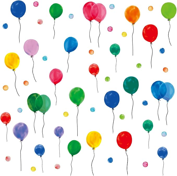 Top Polka Dot Wall Decals and Balloon Wall Decals Peel and Stick, Kids Room Decor for Nursery, Playroom, Bedroom, Removable Vinyl Wall Stickers for Girls and Boys Room