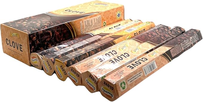 Govinda Premium Incense - 120 Masala Coated Incense Sticks (Clove)