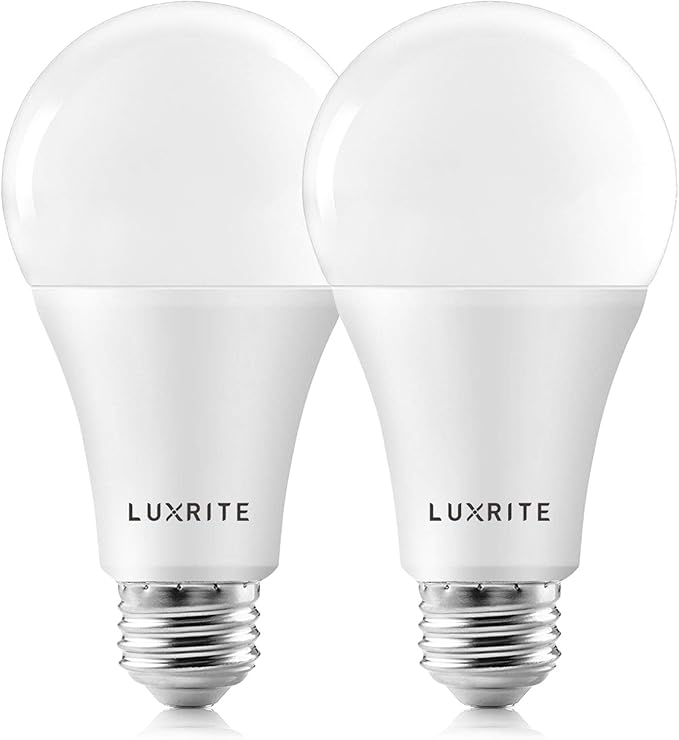 LUXRITE A21 LED Bulbs 150 Watt Equivalent, 2550 Lumens, 2700K Warm White, Dimmable Standard LED Bulb 22W, Energy Star, E26 Medium Base - Indoor and Outdoor (2 Pack)
