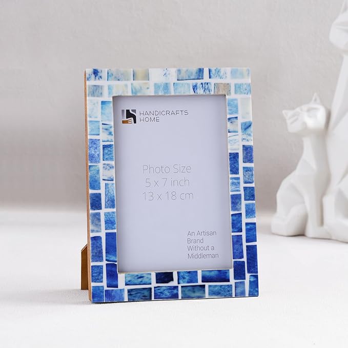 Picture Frames Indigo Pattern Bone Inlay Collection in 26 Sizes