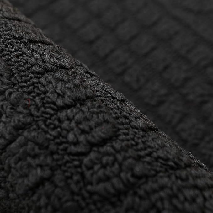 COSY HOMEER 32X20 Inch Anti Fatigue Kitchen Rug Mats are Made of 100% Polypropylene Half Round Rug Cushion Specialized in Anti Slippery and Machine Washable Black(2 pcs)