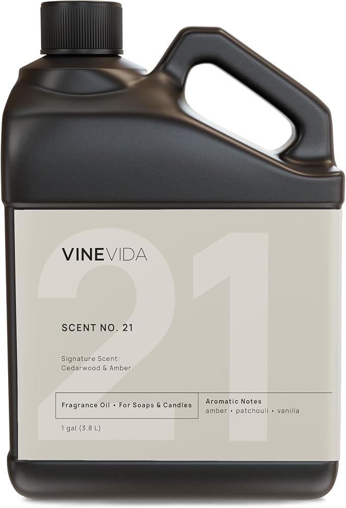 VINEVIDA [128oz] Cedarwood & Amber Fragrance Oil for Candle Making and Soap Making - Premium Candle Scents for Soy Candles